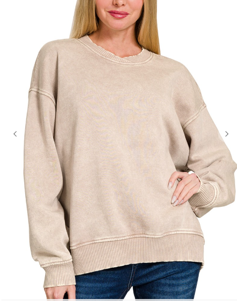Oversized Fleece Pullover | Blueberry Special Boutique